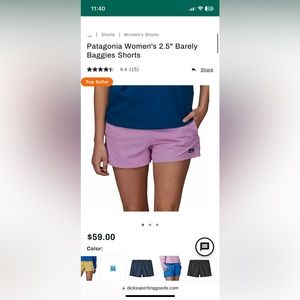 Patagonia Women's 2.5" Barely Baggies Shorts NWT XL